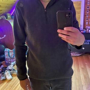 Dark gray quarter zip